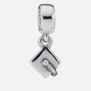 Authentic Retired Pandora ‘Graduation Cap’ Dangle Charm 925 Ale